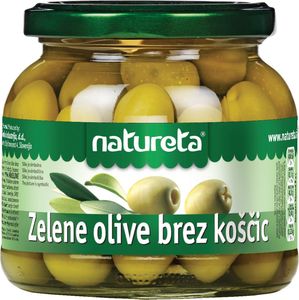 Olive Natureta, zelene, brez koščic, 290 g